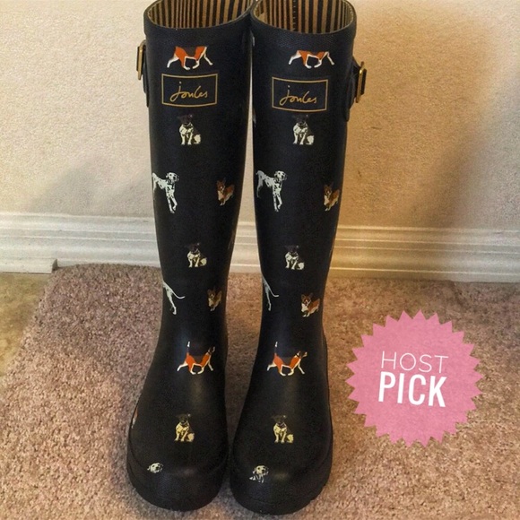 Joules Shoes - ⭐️ HP Jules Dog Print Rain boots Wellies ⭐️